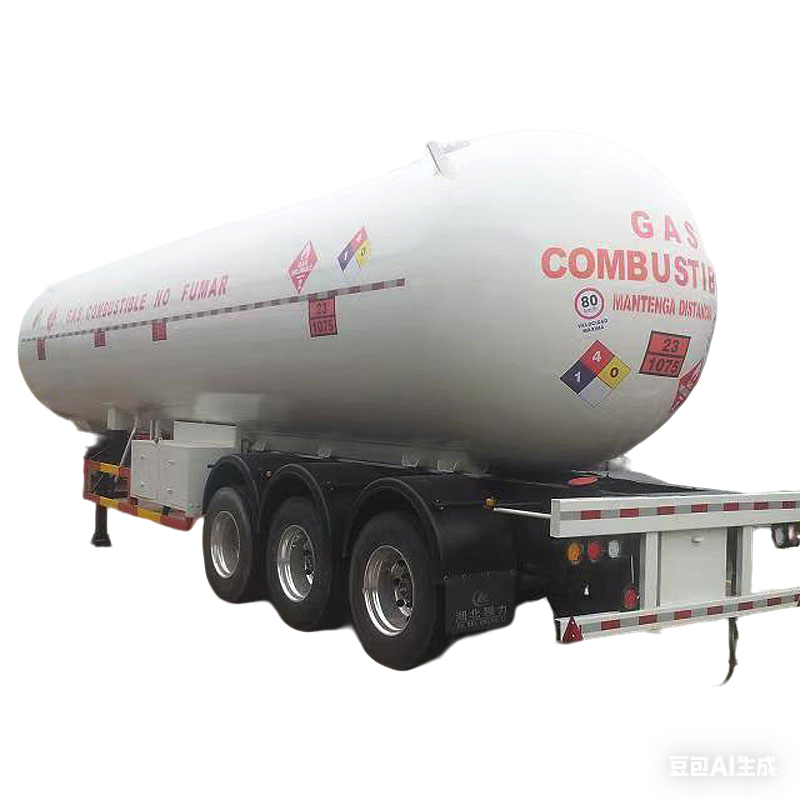 25MT 49600L Propane Gas Tanker Trailer Dengan Pengukur Tahap Rochester