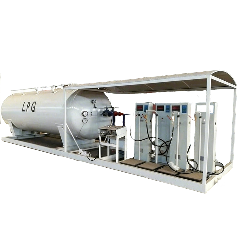 15,000liters 7.5mt Silinder Gas MasakPengisian Tank Plant 15cbm LPG Skid Station