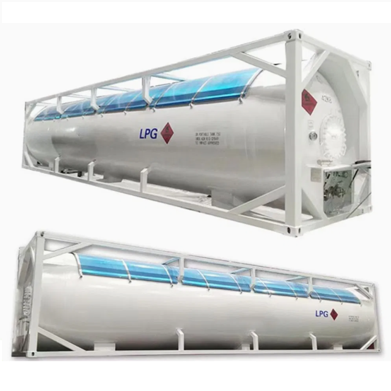 Un T50 Standard 40FT ISO Tank Container Pengangkutan LPG Selamat