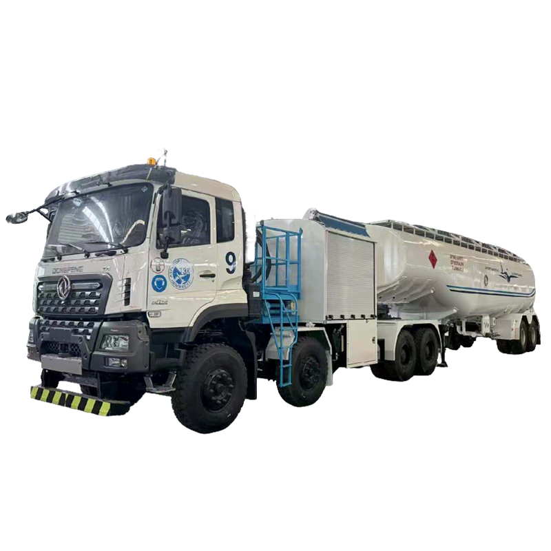 Dongfeng Tianlong 60000L Trak Pengisian Bahan Bakar Pesawat Separuh Treler