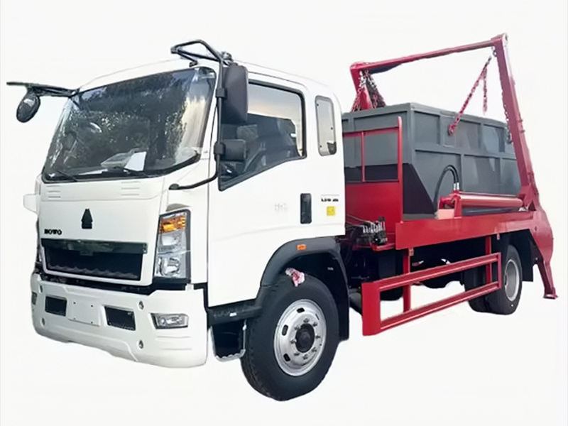 Sinotruk HOWO 2-paksi Hydraulic Swing Arm Sampah Truck Dengan Bin Sampah Disegel - Pilihan Ideal And