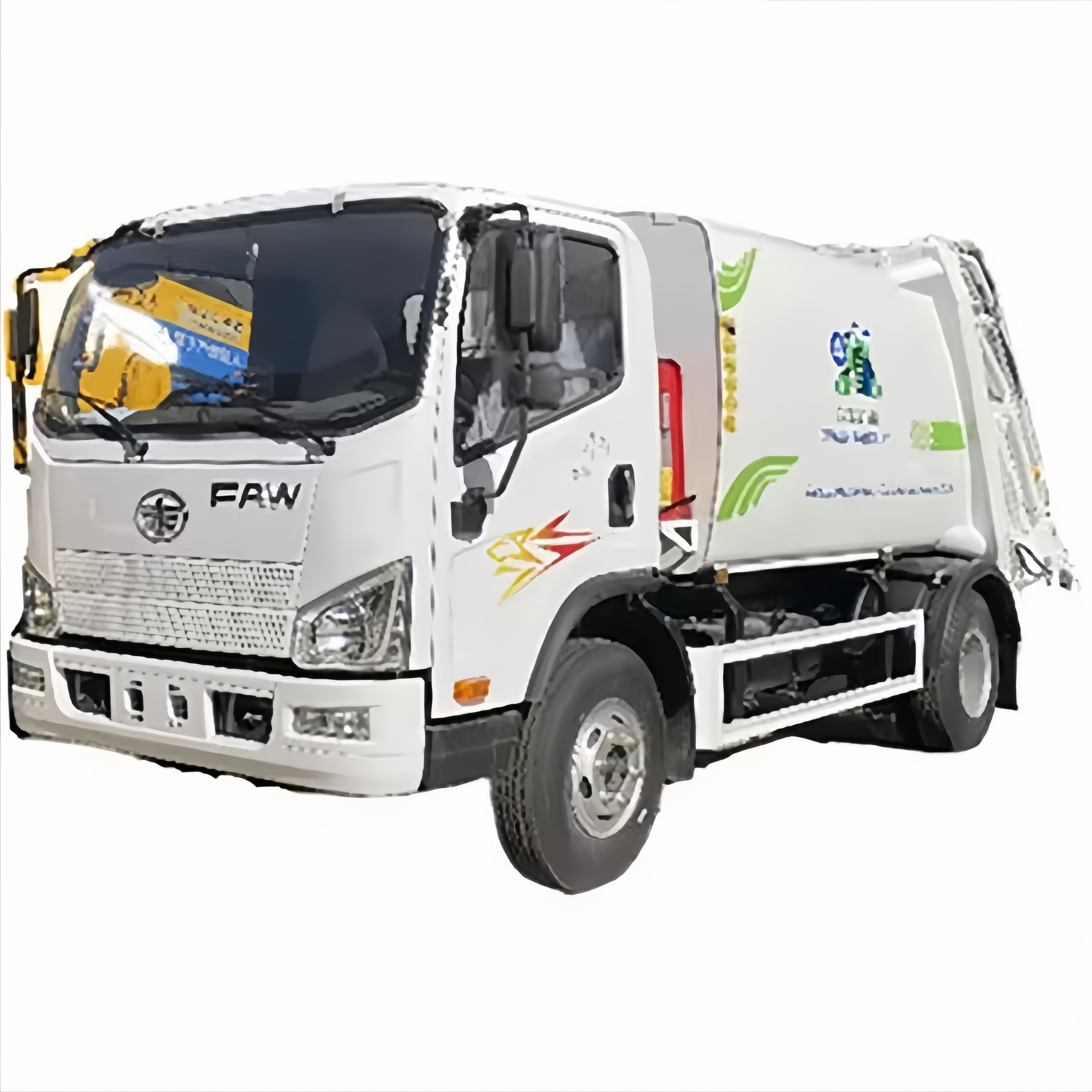 FAW Jiefang 6 Meter Kubik Truk Sampah Pembuatan Belakang - Ideal Untuk Handlin Sampah Yang Cekap