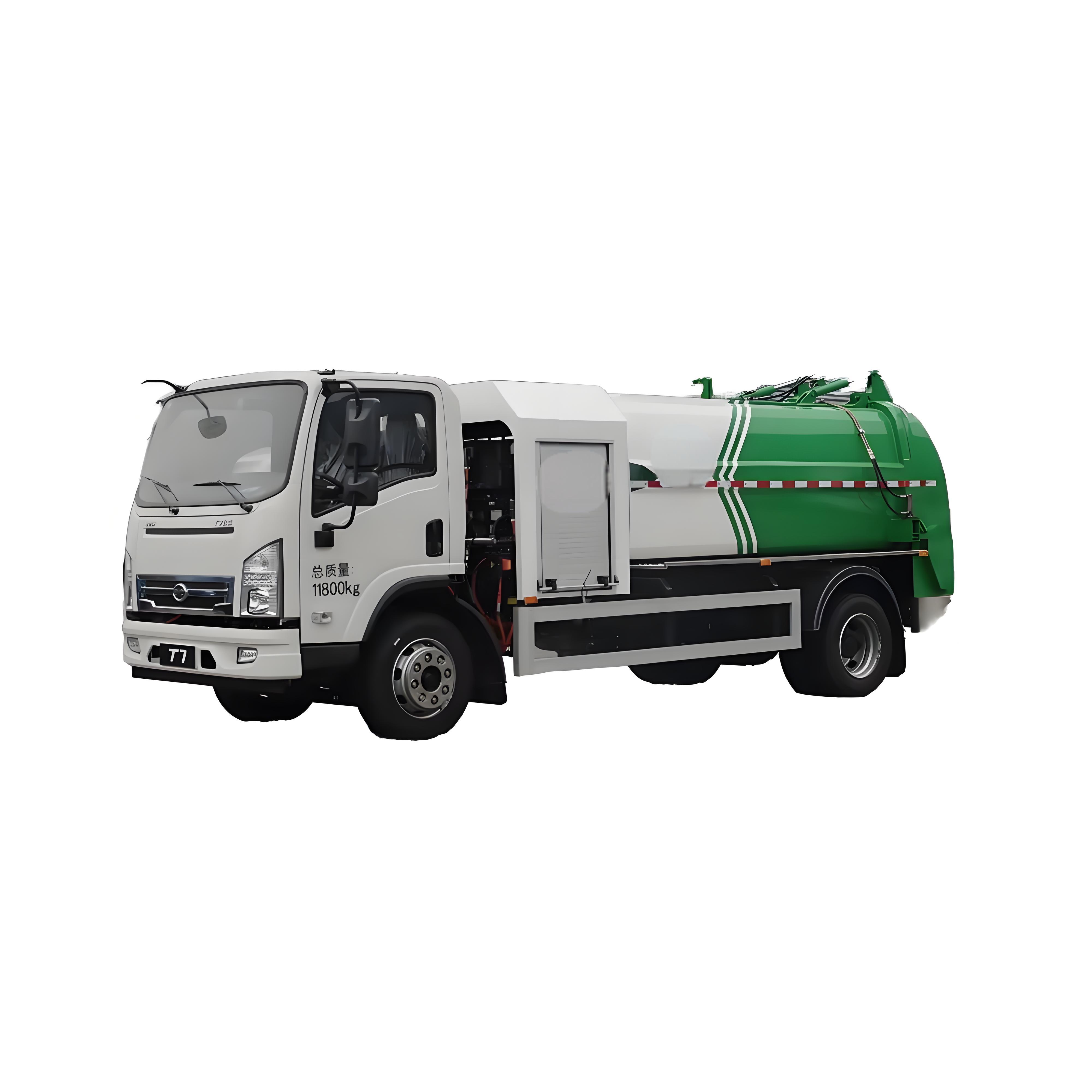 BYD Digunakan / Keadaan Baru 4x2 Penghantaran Manual Dapur Elektrik Murni Sisa Compactor Truk Mobile
