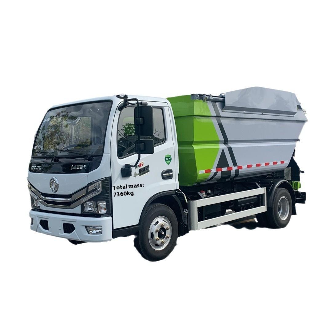 Dongfeng Self-Unloading Sampah Trak Belakang Memuatkan Manual 4x2 Pengilang Langsung Diesel Bebas Ke